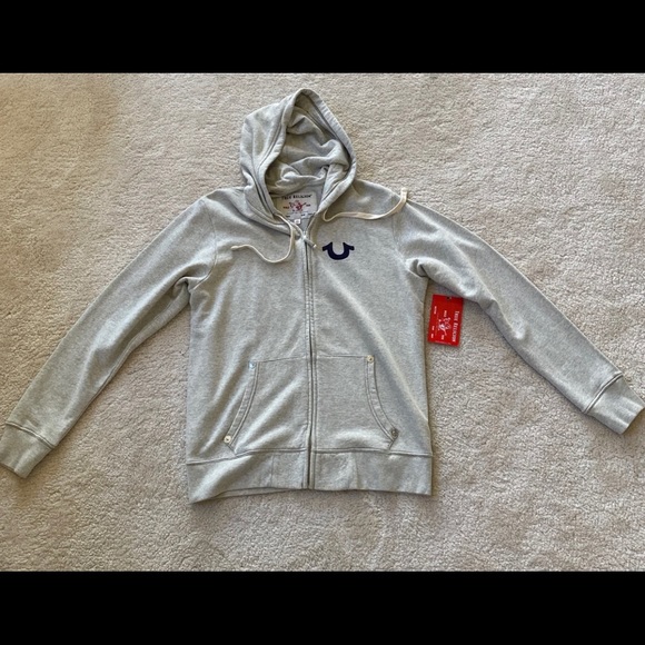 grey true religion sweater